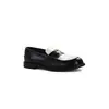 Versión de Piel de Vaca Moneda de Oro Punta Redonda Tacón Grueso Mocasines Británicos para Mujer Hacen que los Pies Parezcan Más Pequeños Cuero Genuino Suela Gruesa Zapatos de Vestir Retro Zapatos Pequeños de Cuero