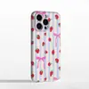 Estilo Coreano Listrado Morango Laço Maçã 18Promax Nova Capa para Celular Iphoneair Ilustração Capa Protetora