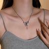 Colar de borboleta tridimensional simples Clavícula feminina Corrente leve nicho de luxo acessórios gargantilha de alta qualidade 2024 novo estilo colar