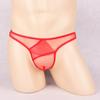 Ye Zimei ropa interior sexy tanga explosiva para hombre ultradelgada totalmente transparente tul transpirable sexy cintura baja U convexa pantalones T