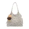 Bolso de Hombro Perezoso Estilo Coreano Personalidad Gran Capacidad Viaje de Commute Bolso de Tela Retro Estrella Casual Elegante Bolso Tote