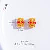 Pulseira Jinyan Gold Shop com contas de ouro, imitação de turquesa e ágata vermelha, estilo chinês, nova pulseira com vários tesouros para mulheres
