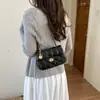 Bolso de Patrón de Rejilla 2026 Verano Retro Nuevo Estilo Bolso de Mujer de Moda Bolso Cruzado con Cadena Bolso Cuadrado Pequeño Popular de Moda