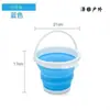 Cubo Plegable Cubo de Agua Portátil Viaje Multifuncional Cubo Pequeño Hogar Cubo Retráctil Cubo para Lavar el Coche Cubo para Recoger Agua con Tapa