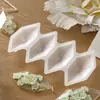 Amapola DIY Colgante de Pendiente Hexagonal de Diamante de Cuatro Eslabones Encanto Molde de Silicona de Resina con Superficie de Espejo