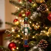 Adorno de Árbol Mini Soplado a Mano Cascanueces de Vidrio Adorno Navideño Decoración para el Hogar en Fiestas