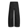 K5529 Estilo Retro Americano High Street Unisex Diseño de Color Denim Crudo Deconstruido Jeans Holgados para Hombre con Forma de Cimitara