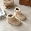 Botas de Piel para Niñas 2026 Invierno Nuevas Botas de Nieve Cálidas para Niños Botas de Algodón para Bebé Lindas Botas Cortas con Forro Polar para Niñas