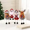 Cross-border novas decorações de Natal de Natal pendurado contas de linho árvore de Natal boneca de neve idosa pingente atacado