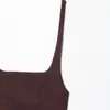 Moda Otoñal Nueva para Mujer Estilo Europeo y Americano Elegante Sexy Sin Mangas Bodycon con Tirantes Vestido