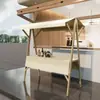 Estante de Exhibición para Puesto de Mercado al Aire Libre Caja Soporte de Venta Plegable de Madera Promocional Puesto Móvil para Mercado Nocturno Carrito Móvil