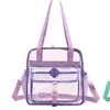 Bolsa de Ombro Única Transparente Grande Capacidade Bolsa de Mão em PVC para Mulheres 2026 Novo Estilo Coreano Casual Bolsa de Praia Passeio Bolsa Transversal