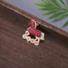 Novo Brocado de Canto Estilo Chinês Abóbora e Cavalo da Fortuna Bordado Dupla Face Pulseira DIY Feita à Mão Pingente Acessórios Pequenos Enfeites Pendurados Atacado