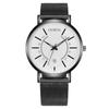 Modelo Caliente de Comercio Exterior Venta al por Mayor Calendario Aguja Azul Moda Ginebra Reloj de Hombre Reloj de Hombre Correa de Malla Reloj de Cuarzo Dropshipping