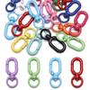 Hebilla en forma de 8 de aleación pintada 16x 39mm hecha a mano DIY accesorios para llavero hebilla para mochila colgante externo anillo de conexión para joyería