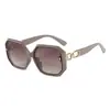 Gafas de Sol Cuadradas de Marco Grande para Mujer, Estilo Ins Trendy de Alta Gama, Hacen que el Rostro Parezca Más Delgado, Protección UV, Elegantes
