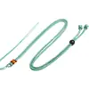 Lanyard simples de corda lisa com pingente joia Pingente vivo de jade corda de carga alta corda de nó plano trançada à mão fivela