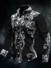 Camisa Cárdigan de Manga Larga con Cuello Estampado 3D de Venta Caliente de Comercio Exterior Transfronterizo Amazon Temu
