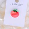 Pin de cuello pequeño con forma de tomate, estilo japonés y coreano, con personalidad creativa, hebilla antiexposición, suave y lindo sombrero, bolso de lona, accesorios, ramillete
