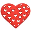 Accesorios de Corazón Rojo para el Día de San Valentín Parche Suave de PVC Accesorios para el Cabello Funda para Teléfono Celular Flor para Zapatos Joyería DIY Accesorios de Bolígrafo Publicitario