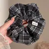 Otoño Invierno Estilo Coreano Cuadros Lazo para el Pelo de Intestino Grande Mujer 2026 Nuevo Gama Alta Súper Grande Cuerda para Moño Flor en la Cabeza Accesorios para el Cabello