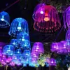 Luminária de Medusa de Fibra Óptica à Prova d'Água para Teto Externo Luzes Coloridas em Mudança Pendente Moderno Barra de Luz Decorativa Luz de Ambiente