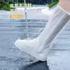 En Stock Venta al por Mayor Cubrezapatos de Lluvia de Tubo Alto para Adultos, Cubrezapatos Largos Impermeables Espesados de PVC, Antideslizantes y Resistentes al Desgaste para Hombres y Mujeres
