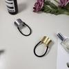 Elegante metal cepillado redondo cuerda de goma para atar el cabello versátil para mujer popular en línea anillo para el cabello de cola de caballo personalidad simple 2025 nuevo