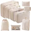 Conjunto de Armazenamento para Viagem Amazon Bolsa de Armazenamento para Viagem Conjunto de Oito Peças Bolsa de Armazenamento para Organização de Roupas de Viagem