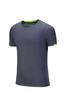 Camiseta de manga curta com gola redonda e secagem rápida, logotipo personalizado impresso, verão, respirável, corrida, fitness, esportes, top com estampa de figura