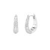 Beiana Plata Esterlina S925 Estilo Europeo y Americano de Lujo Ligero Aretes de Aro en Forma de U con Circonitas para Mujer