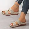 Sandalias de Plataforma con Cuña Hueca Transfronterizas Europeas y Americanas para Mujer, Sandalias Romanas de Comercio Exterior, Nuevas Casuales, Deseo, Venta al por Mayor, Talla Grande