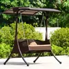 Silla Mecedora de Exterior, Silla Colgante, Cuna Doble para Patio, Hamaca para Terraza de Casa, Jardín, Patio Pequeño, Cesta Colgante, Columpio de Exterior