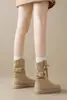 2026 Nuevas Botas de Mujer Estilo Retro Maillard Primavera/Otoño con Borlas Suela Gruesa Apilada Zapatos Individuales de Mujer Cómodos Antideslizantes Suela Suave