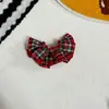 13cm Boneco de Pelúcia Urso Autodepreciativo Pequeno Kt Saia Xadrez Boneca de Algodão Labubu Saia Estilo Preppy