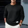 Outono/Inverno 2026 Europeu e Americano Comércio Exterior Transfronteiriço Masculino Casual Jacquard Gola Redonda Manga Longa Camisa Pulôver Manga Curta