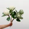Flores artificiales, colores de primavera, flores monarca, flores tropicales, flores de cojín de alfileres aterciopeladas, decoración artística floral para el hogar, accesorios de flores artificiales