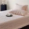 2026 Novo Modelo Algodão Tencel de Alta Qualidade Mistura Lençol Acolchoado de Verão Cobertor de Cama Seda Gelada Conjunto de Três Peças Rosa Girly de Alta Qualidade