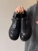 Zapatos de Salón de Cuero Suave Estilo Británico con Hebilla de Remache y Suela Gruesa con Tacón Grueso, Nuevo Estilo Otoño 2025