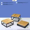 Mesa de Buffet de Madera, Plato para Ensalada de Frutas, Bol para Platos Fríos, Estante para Salsas de Restaurante de Hot Pot, Soporte de Exhibición para la Hora del Té, Estante de Exhibición de Alimentos
