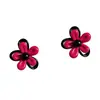 Novos Brincos de Flor Dopamina com Recorte Assimétrico Colorido Contrastante Design Doce de Nicho Ins Coreano Brincos de Verão