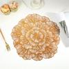 Descanso de Mesa Ocidental Vazado em PVC Bronze Impermeável Antiderrapante À Prova de Poeira Doméstico Simples Decorativo Isolante Lavável