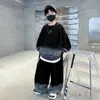 Conjunto de Roupa de Primavera para Meninos 2026 Novo Estilo para Crianças Maiores, Moletom Gradiente Esportivo Cool para Meninos na Primavera e Outono