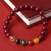 Nueva pulsera valiente de cinabrio dios de la riqueza de cinco vías cuentas de transferencia pulsera DIY nuevo chino arena de oro púrpura regalo venta al por mayor
