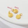 Cor de ouro real banhada a 14k, mantendo a cor, ouro areia, pingente da marca Lucky, material para acessórios de pulseira, colar, brinco de joias artesanais diy