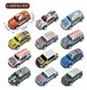 Fabricante Transfronterizo Aleación Coche de Tracción Hacia Atrás Modelo de Coche de Carreras Dibujos Animados para Niños Mini Juguete de Metal Coche Regalo