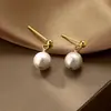 Brincos de Pérola para Mulheres 2026 Novos Brincos da Moda Brincos de Nicho de Luxo Acessórios de Verão Versátil Estiloso Moda