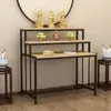 Mesa de ofrendas económica para uso doméstico, mesa de altar budista, nicho para Buda, mesa de ofrendas de incienso, mesa de adoración budista, mesa de ofrendas