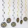 Novo Pingente Espiral Estrela de Cinco Pontas Recortada Azul Noturno Cena de Festa de Aniversário Celebração de Aniversário Decoração de Banquete de Aniversário