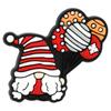 Hebilla de zapato con diseño de flor de Papá Noel para Navidad, de PVC, suave, sin pegamento, decorativa, desmontable, disponible para bricolaje.